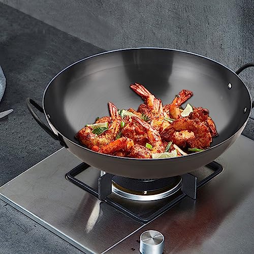 Wok de acero al carbono, antiadherente, 40 cm miniatura 6