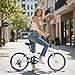 Outroad 20 Inch Folding Bike, 7-Speed Lightweight Foldable Bicycle for City Commuting, V Brake Adjustable Stem Folding Bikes for Adults/Men/Women, White