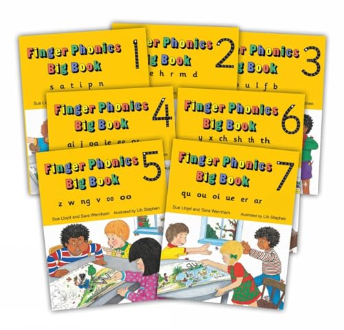 Finger Phonic Big Books: In Percursive Letters (Jolly Phonics) Set 1-7