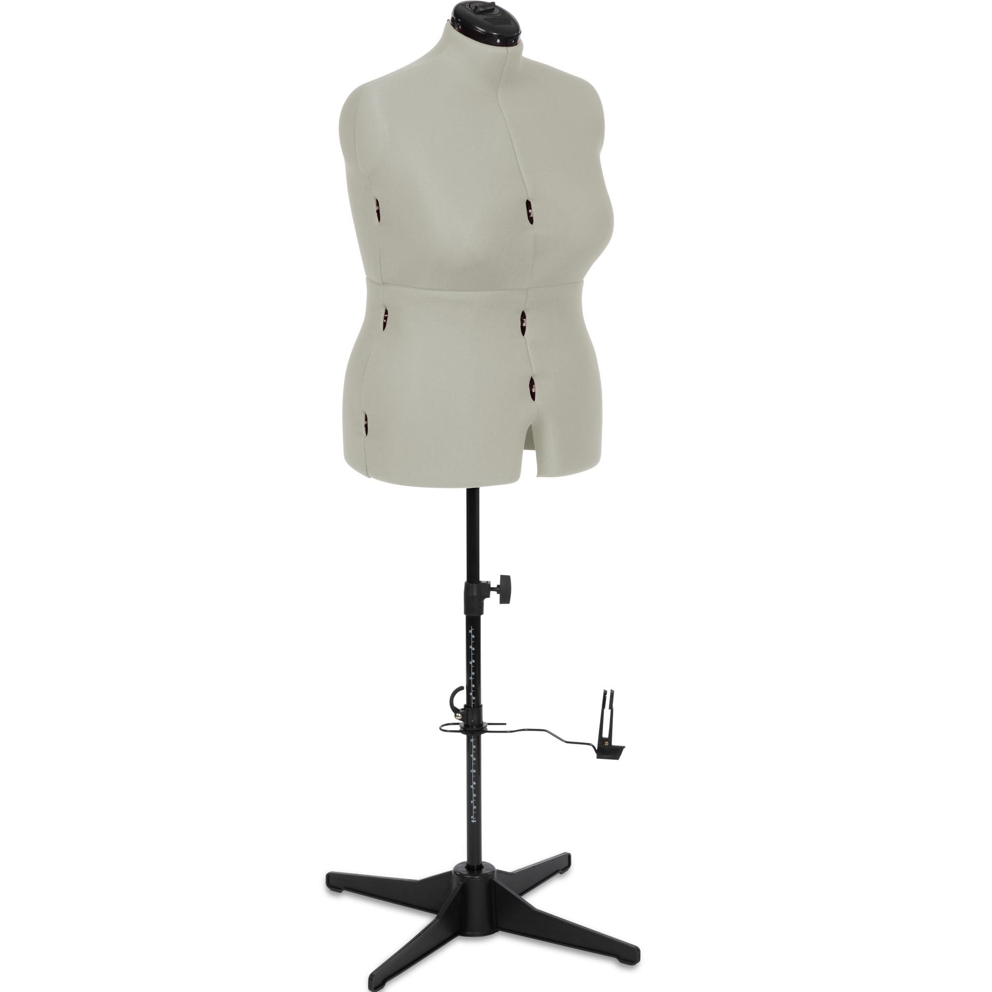 Adjustable Dressmakers Dummy, in Cream Fabric with Hem Marker, Dress Form Sizes 18 to 24 - Pin, Measure, Fit and Display your Clothes on this Tailors Dummy - 023818-CREAM
