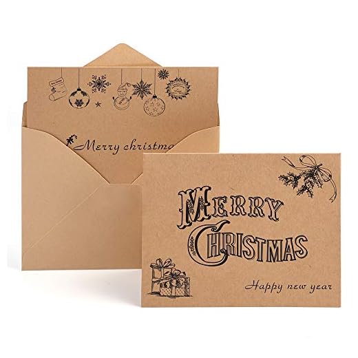 Kuuqa tarjetas de felicitación navideñas con sobres y pegatinas (36 unidades).