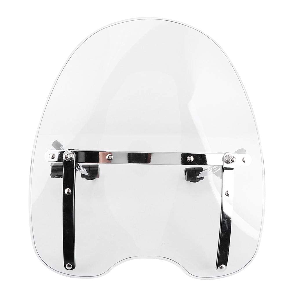 Aramox Pare-brise de moto universel, support de guidon réglable à 360 ° de 22 à 25 mm (transparent)