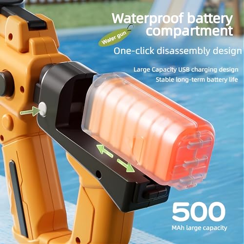 Image of Crackles Automatic Electric Water Gun for Kids & Adults | Battery Operated Water Blaster | Continuous Shooting Long Range Squirt Gun | Summer Toy for Holi, Pool & Outdoor Fun- Random Color