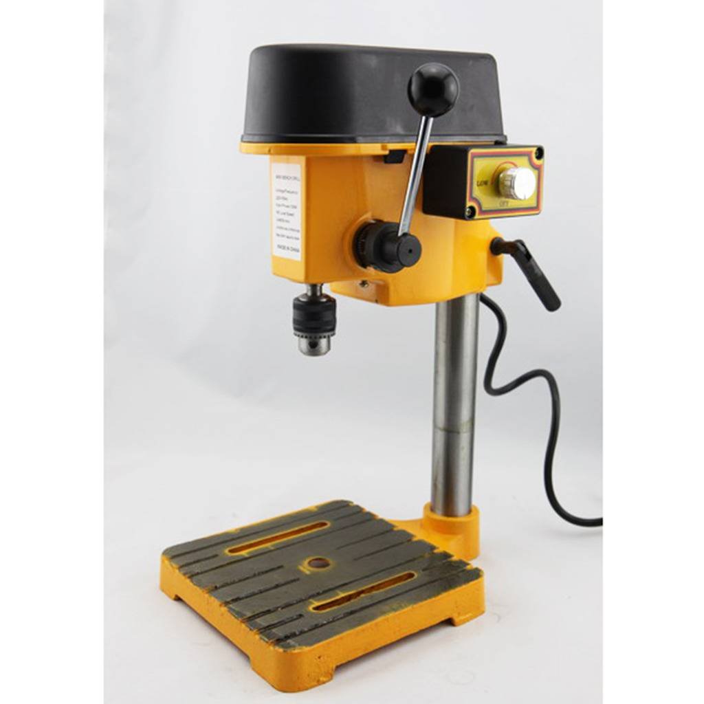 Liquor Drill Press Mini Bench Top 6mm B10 Stepless Speed Regulation Fully Adjustable Cutter Machine Cutting Tool for Wood Working 110V