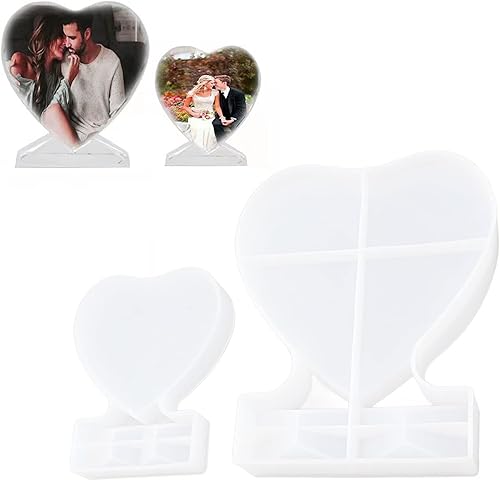 Miniatura 6 de Molde de marco de fotos en forma de corazón, molde de silicona en forma de corazón, moldes de silicona en forma de corazón, molde de marco de fotos