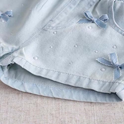 Short en jean fille coupe ample décontractée pour l'été