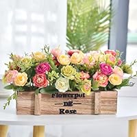 Amazon｜本物そっくり 造花セット 木柵 人工観葉植物 枯れない