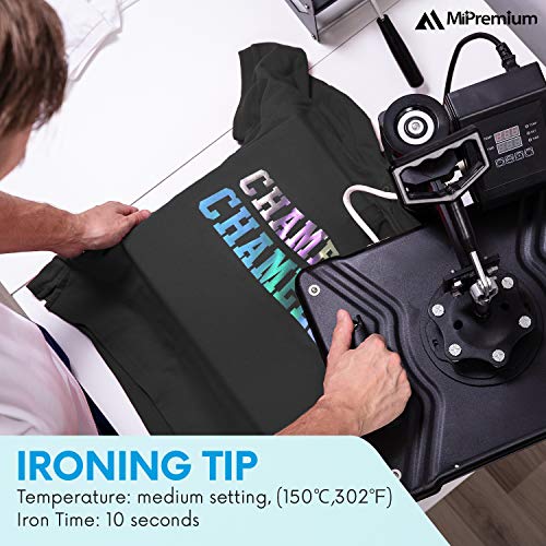 Mipremium VNL-CHMLON-X6 Chameleon Heat Transfer Vinyl Iron On Htv Compatible With Cricut Air & Expression Silhouette Cameo & Other Cutters. Assorted Gradient Change Color Pack Of 12 Inch X 12 Inch Inch thumb #4