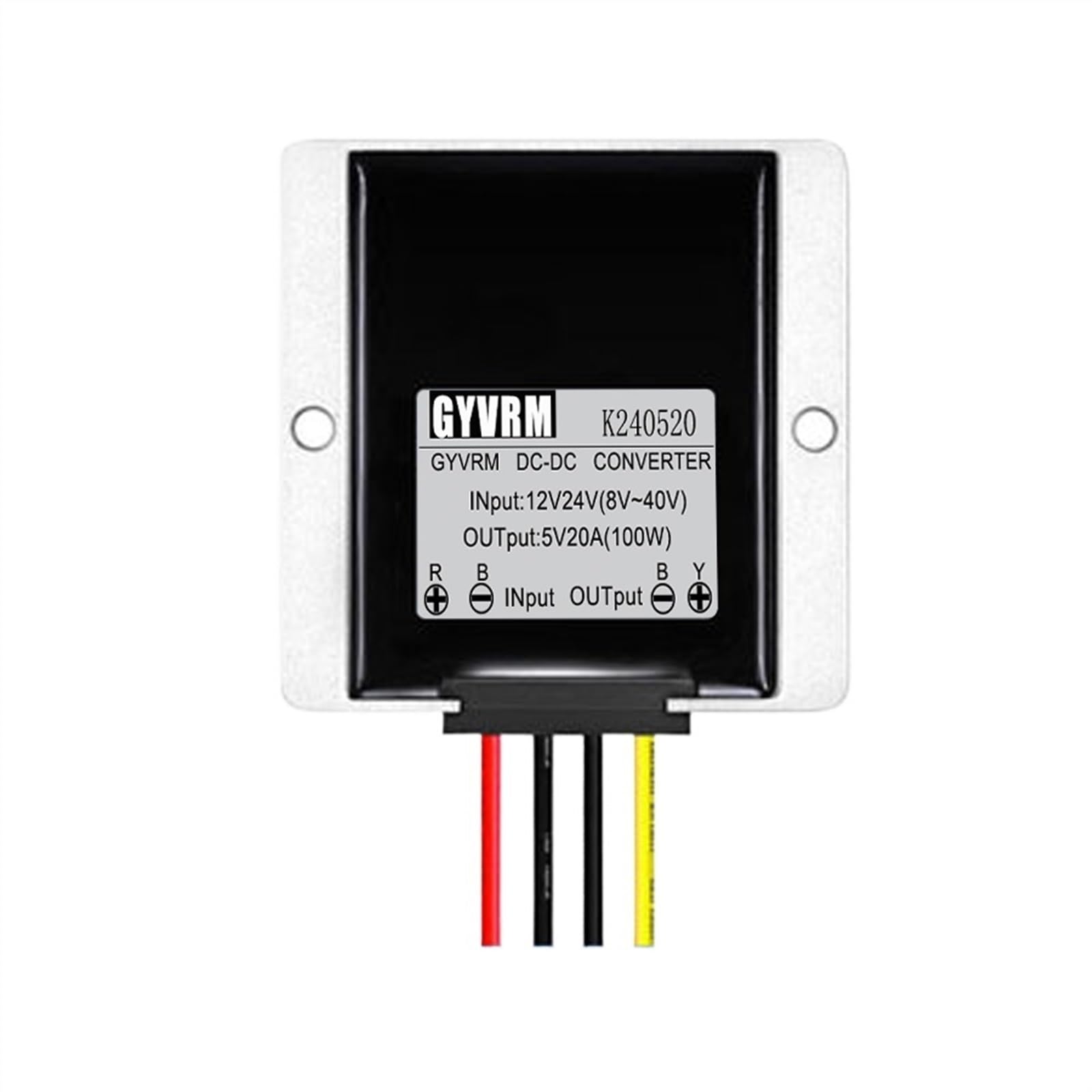 Convertisseur 12V24V à 5V 20A haute puissance boîtier aluminium étanche