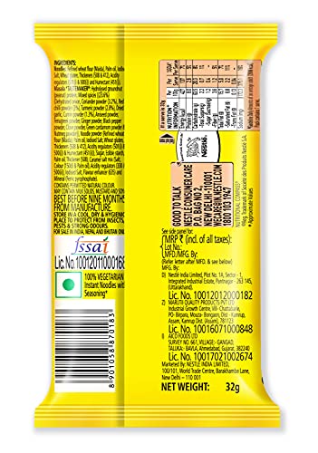 Image of Maggi 2 Minute Masala Noodles, 32g [Pack of 18]