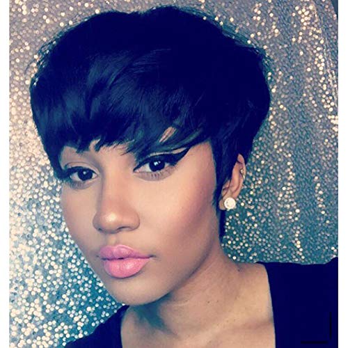 100% Human Hair Short Pixie Wigs for Black Women Short Human Hair Pixie