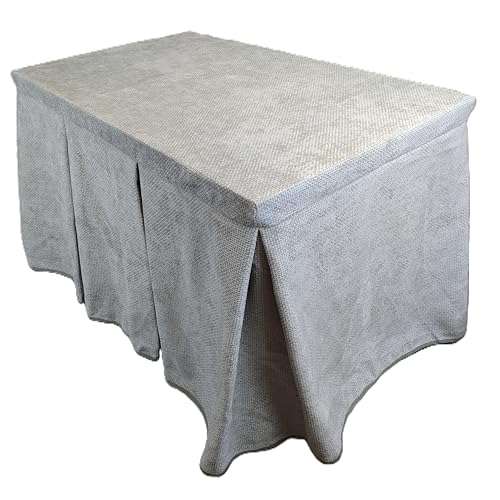 Genérico Ropa de Mesa Camilla Tejido Rústico Terciopelo Elegante Extragrueso Varias Medidas 110x70 120x70 130x80 - Enaguillas, Enaguas, Ropa Chenilla (Gris, 120x70)