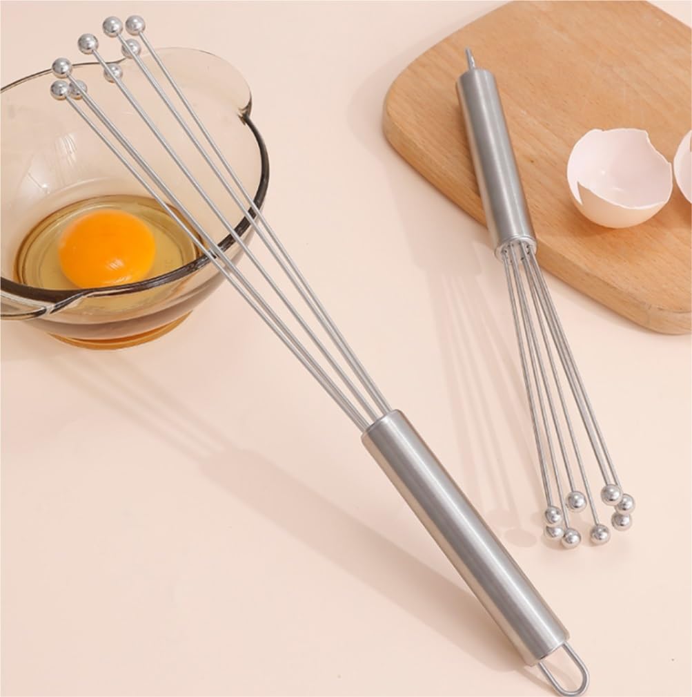 Frusta per Uova Utensili da Cucina Frusta da Cucina A Sfera in Acciaio Inox, Sbattitore Manuale Adatto for Mescolare, Mescolare, Montare Strumenti di Cottura(25cm)
