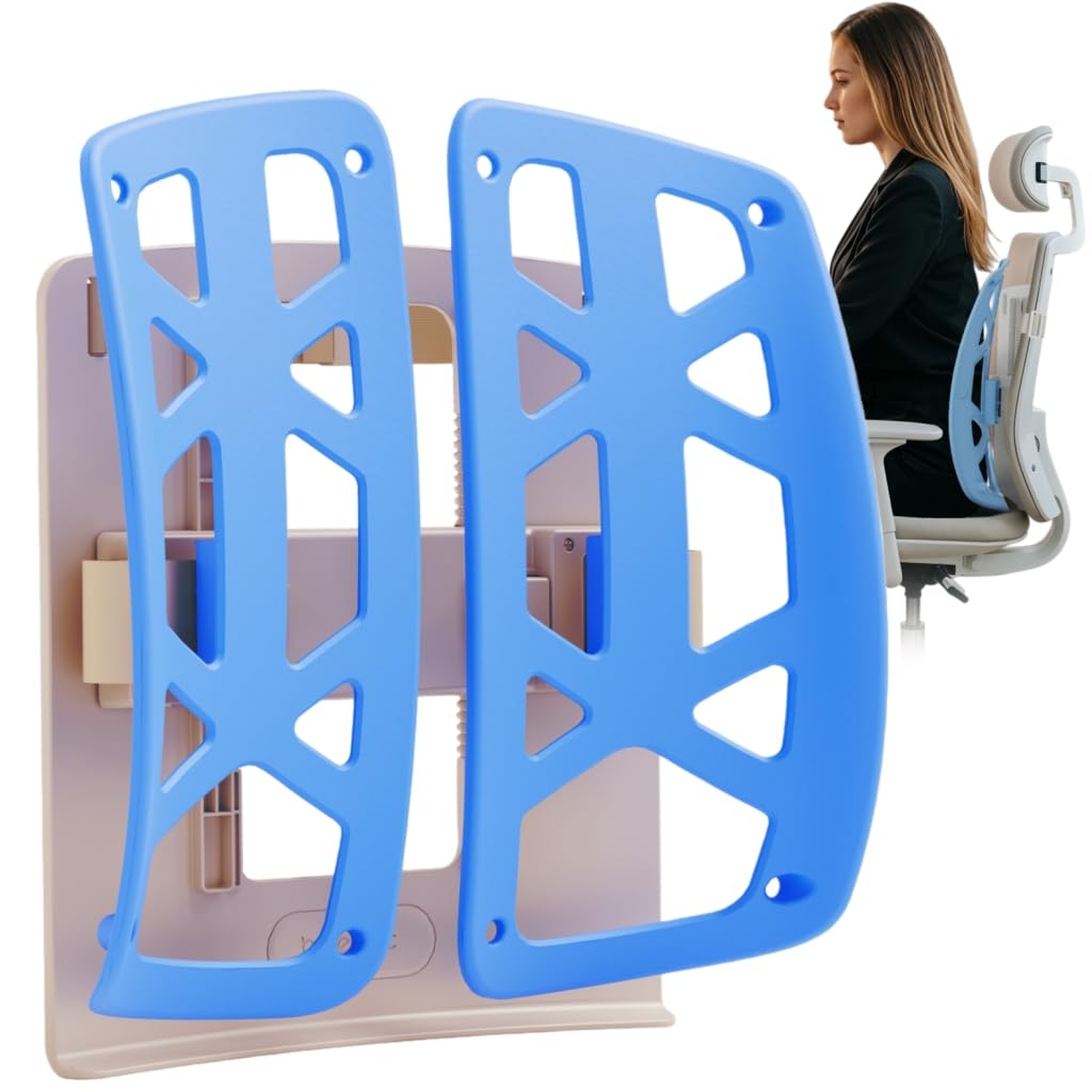 Beleduc Almohada de apoyo lumbar para silla de oficina, almohada de apoyo de espalda para coche, apoyo completo para toda la espalda, alivio del dolor, promueve la postura, se adapta a la mayoría de