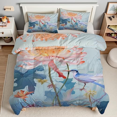 Housse de couette 160x200 microfibre douce avec fermeture éclair et motif toucan - 3