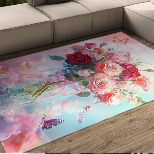 Carpette rose de rêve 120x180cm pour décoration intérieure moderne - 2