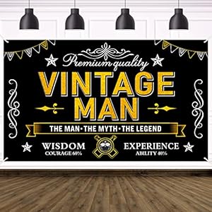 Zirtorei Vintage Mann Geburtstag Banner DM21289