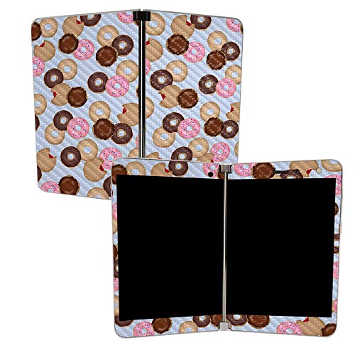 Image of MightySkins Carbon Fiber Skin for Microsoft Surface Duo - Donut Binge | Protective, Durable Textured Carbon Fiber Finish | Easy to Apply, Remove, and Change Styles | Made in The USA