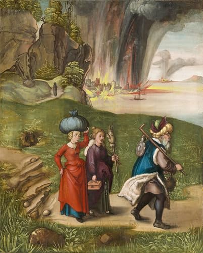 Impression Albrecht Dürer Lot et ses filles, affiche de maître d'art mural de bureau en 60x90cm