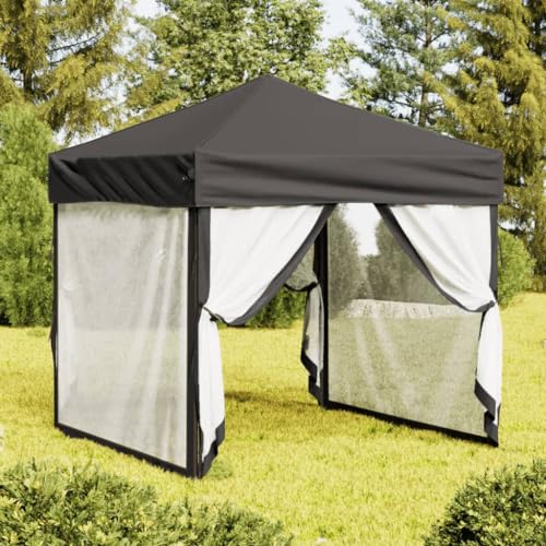 Sophrelle Carpa para Fiestas Plegable con Paredes Gris Antracita 2x2 m Antracita,93509