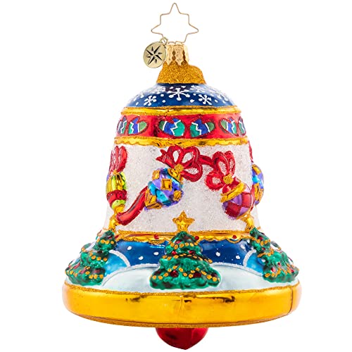 Christopher Radko Hand-Crafted European Glass Christmas Decorative Ornament, Well Decorated Bell