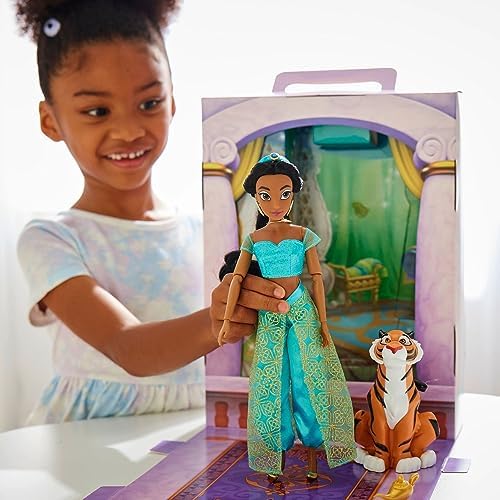 Disney Store Official Jasmine Story Doll - 28cm - Includes Colouring Book and Additional Dress, Princess Doll in Classic Dress, Disney Princess Toys - 1