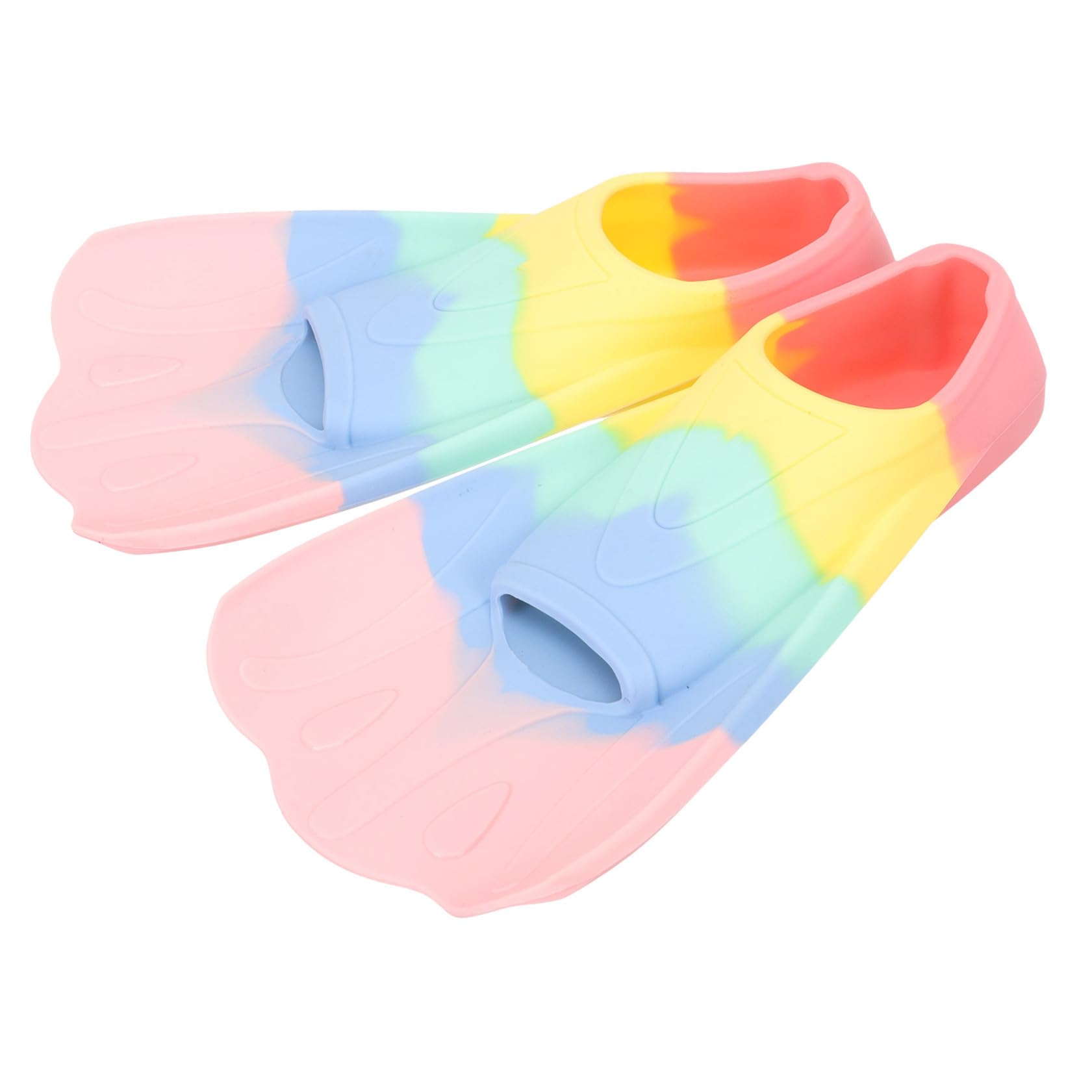 Aletas de Natación Flexibles de para Aletas Cortas Portátiles para Entrenamiento de Buceo y Natación Diseño Ergonómico Forma de Abanico Material y Cómodo
