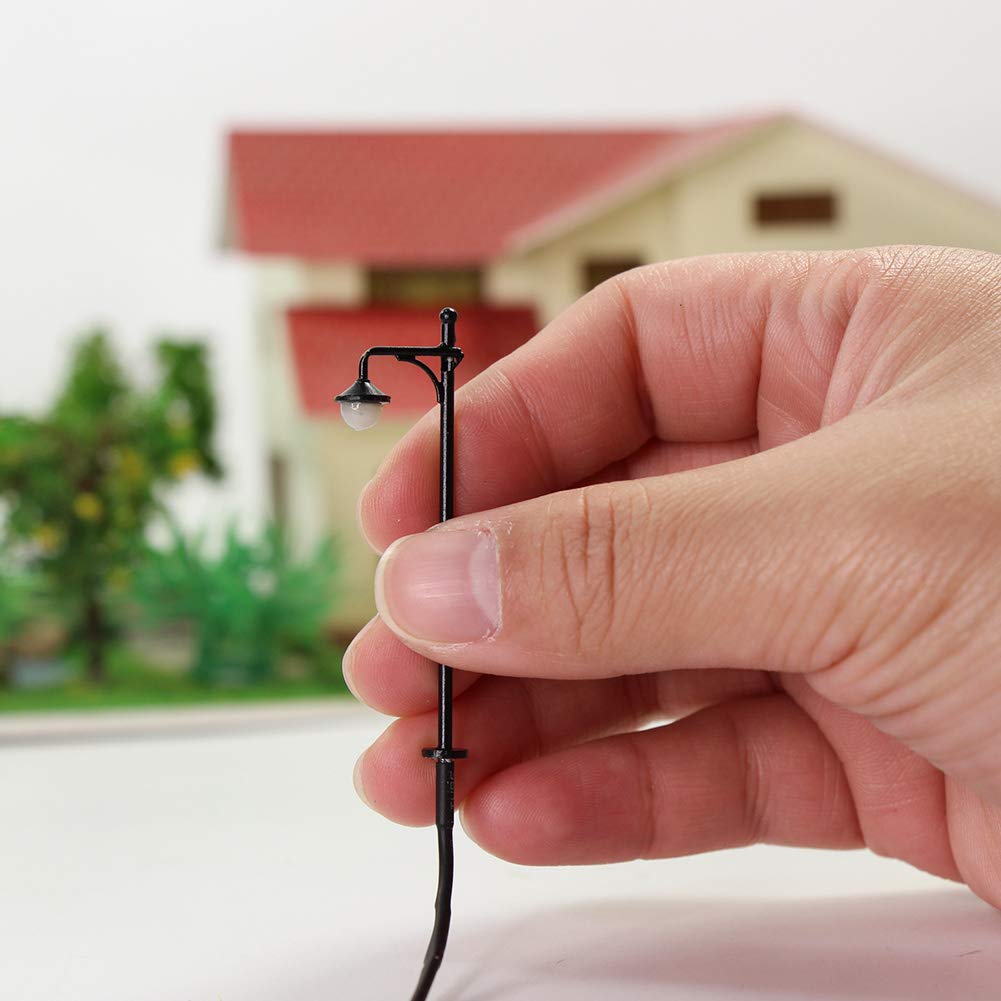Evemodel LYM21 10pcs Model Railway Train Lamp Post Street