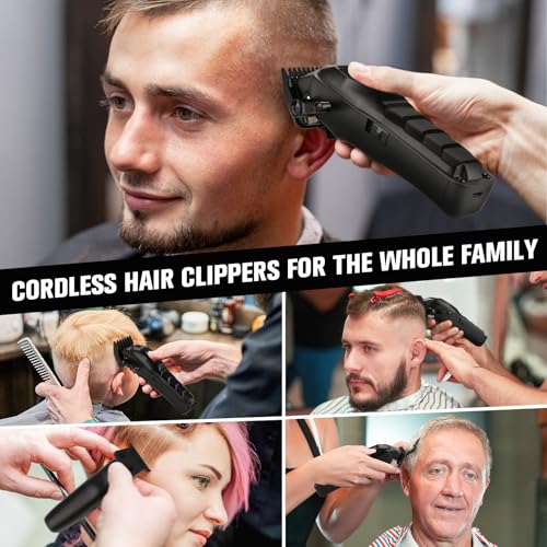 Cortapelos para hombres y herramienta de aseo resistente con motor de gran fuerza 6
