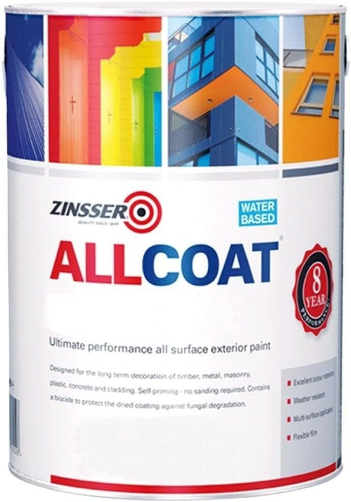 Zinsser Allcoat Exterior WB (Satin Finish) Ready Mixed Colours 2.5