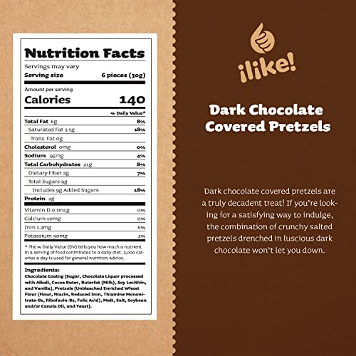 Dark Chocolate Covered Pretzels, 1-Pound Bag - Thumbnail 2