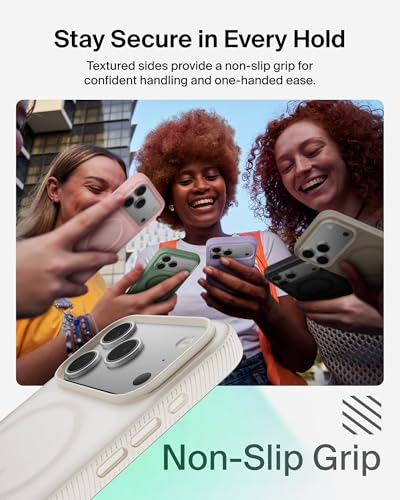 Image of Belkin iPhone 17 Pro Case | Magsafe, Slim, Anti-Yellowing, Anti-Scratch, 4M Drop Protection | 2 Years Warranty | Grip - Sand