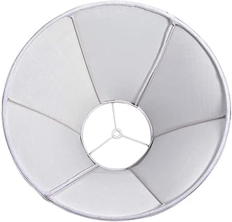 TOOTOO STAR Double White Lamp Shade Set of 2, Large Bell Lampshade for Floor Light and Table Lamp 6x14x10 inch, DIY Fabric Natural Linen Hand Crafted, Spider (White, 6x14x10 inch)