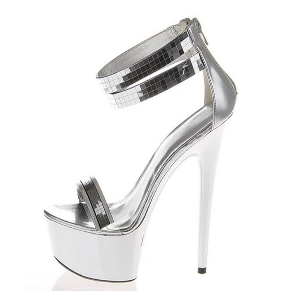 Sandales à talons de 15 cm stables pour silhouettes élancées