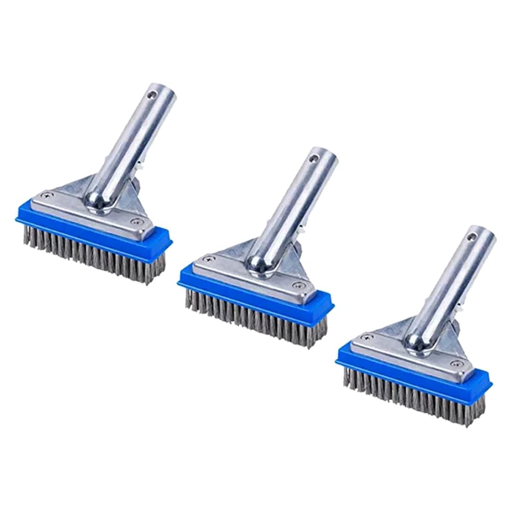 Hndhbfgrt 3X Swimming Pool Cleaning Brush Wire Brush Pool Bottom Wall Cleaning Brush Pool Cleaning Equipment