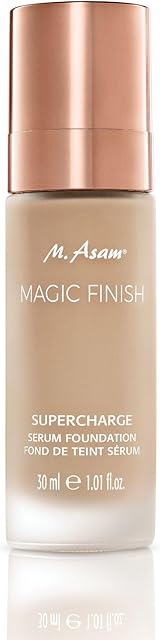 M. Asam Magic Finish SuperCharge Serum Foundation True Beige (30 ml) nawilżający podkład i ujędrniające serum do twarzy w jednym, makijaż przeciwstarzeniowy o optymalnej sile krycia i kwasu