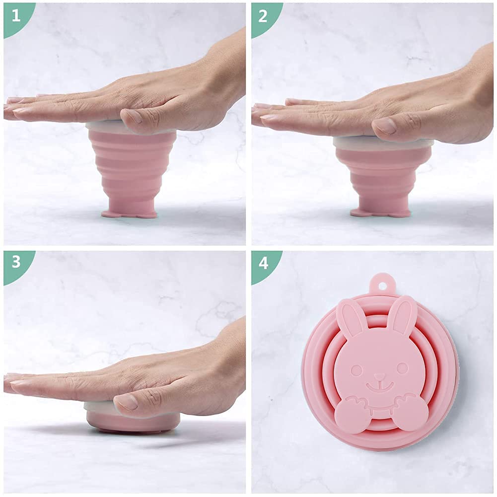 TENGYIF 2 Gobelets Pliables En Silicone, 270ml, Gobelets De Voyage Pliables En Silicone Avec