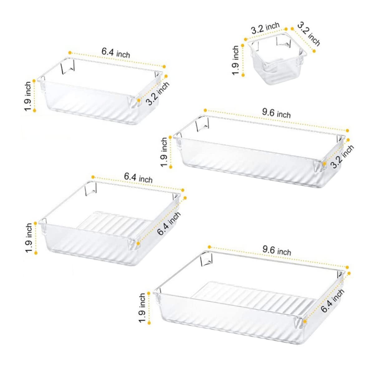 DOITOOL Vassoio Portaoggetti in Plastica per Organizer per Bagno Scatola per Scrivania Contenitore di Stoccaggio Semplice e Resistente