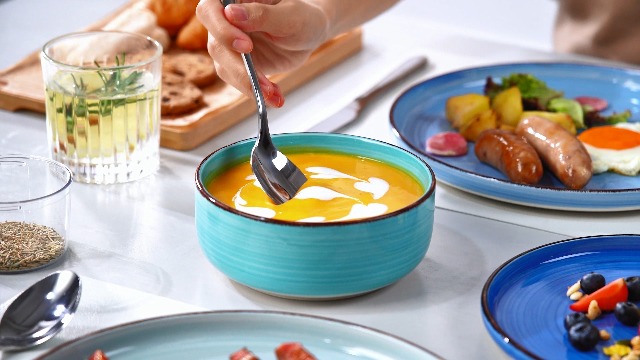 Amazon.com | vancasso Bonita Blue Dinnerware Sets, Plates and