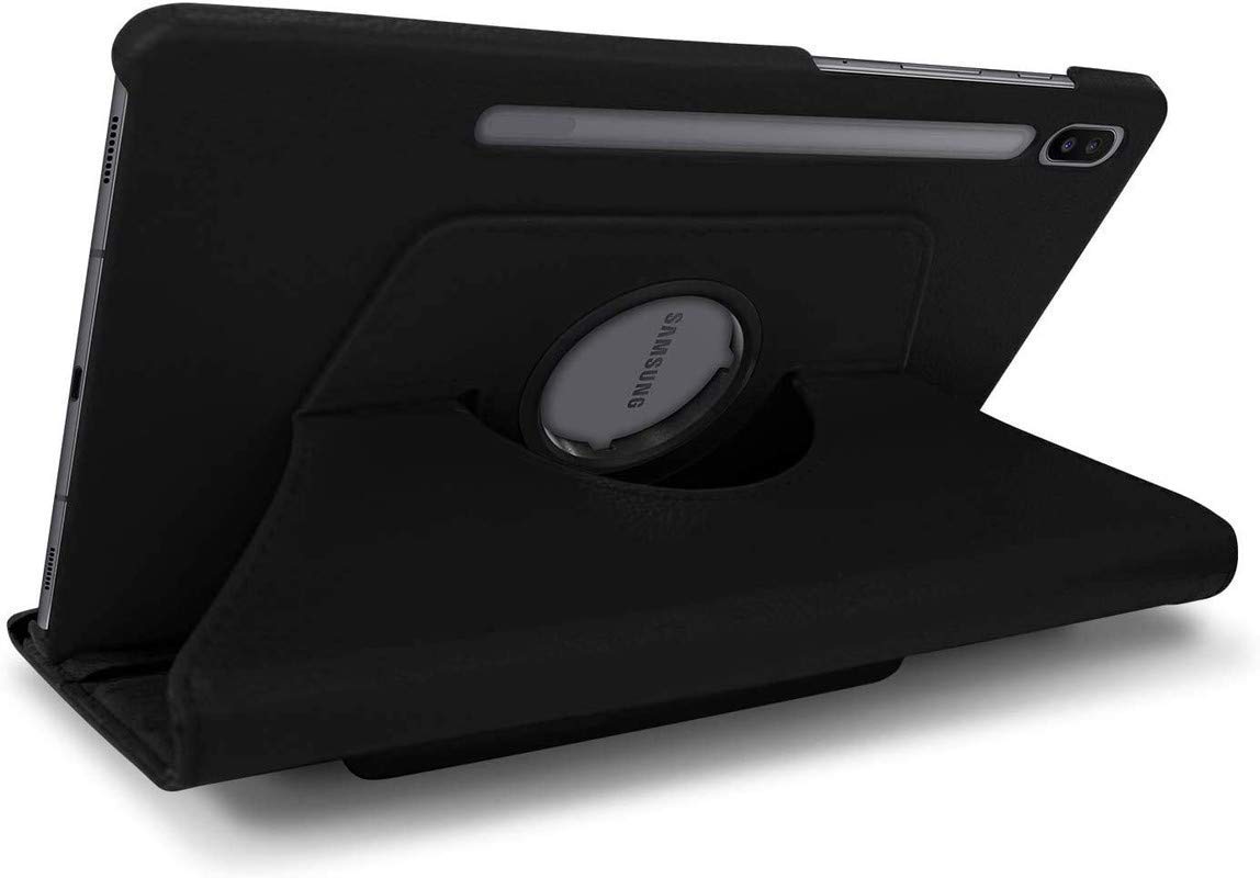ColorCase 360 Degree Rotater Flip Cover Case for Samsung Galaxy Tab S7 Plus/S7 FE 12.4 inch [SM-T970/T975/T976/T735] / Samsung Galaxy Tab S8+ SM-X800/806 12.4 inch - (Black)