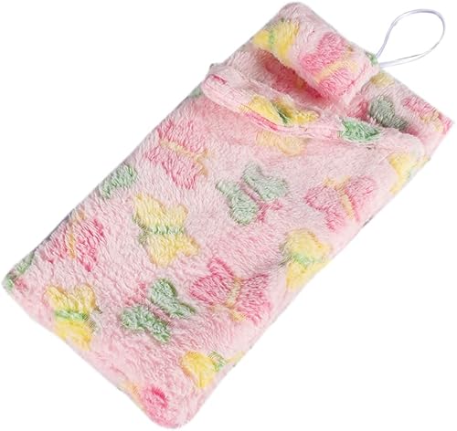 Miniatura 2 de E-TING Saco de dormir hecho a mano para muñeca de niña de 11.5 pulgadas, accesorios de dormitorio (corazón rosa)