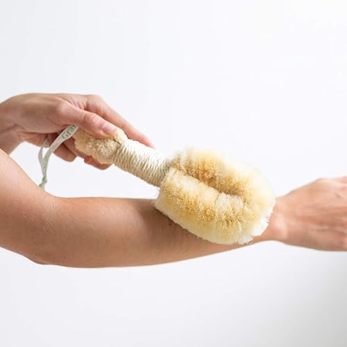 Miniatura 8 de GranNaturals Cepillo de sisal para piel y cuerpo para baño y ducha | Fibras naturales para mejorar la circulación sanguínea, exfoliar la piel y