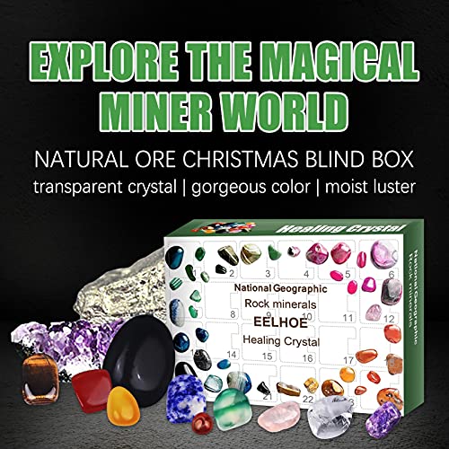 Ocobetom Adventskalender 2021, edelstenen kerstadventskalender, kerstgeschenkdoos verrasst elke dag patrooncollectie… - Image 4