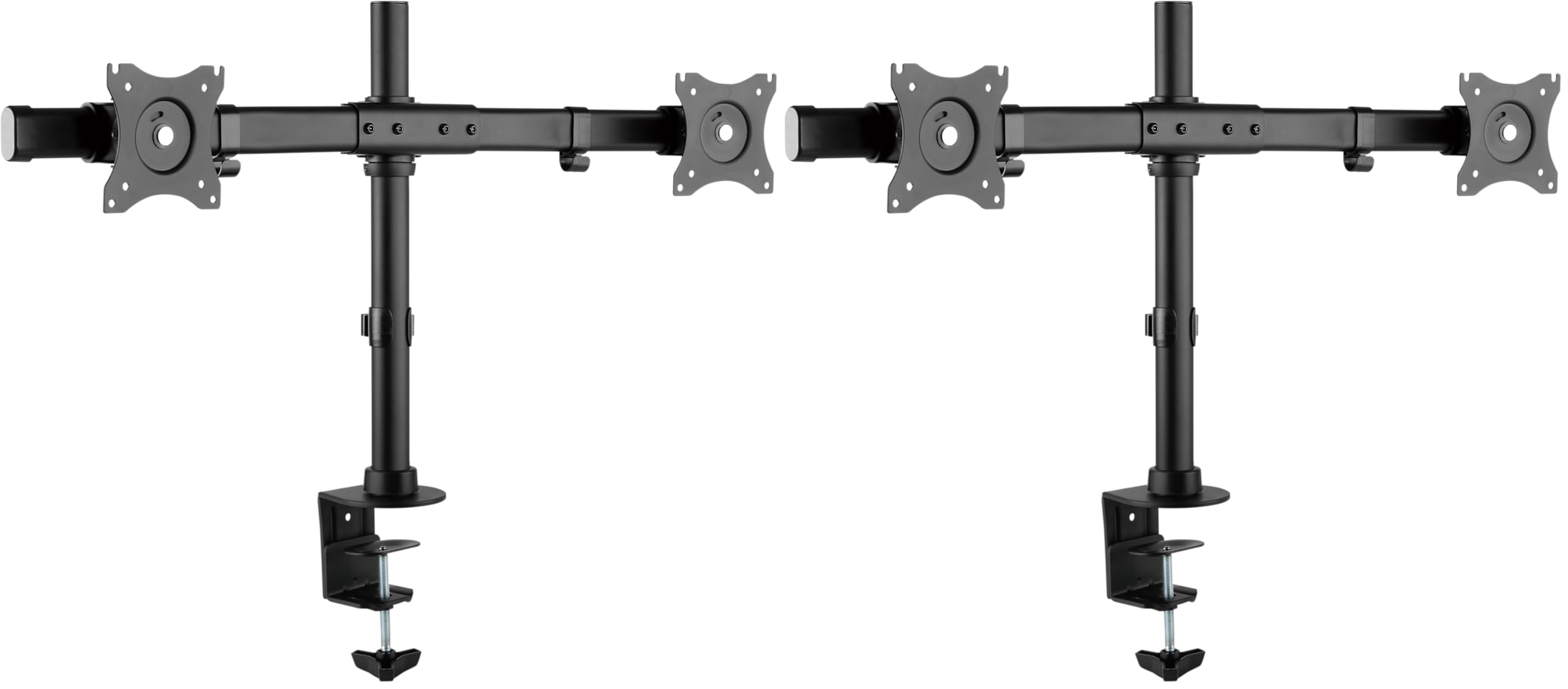 RICOO Monitor Halterung 2 Monitore Bildschirmhalterung Dual Monitor-Arm Monitorhalterung Ständer Arme für 13-27 Zoll Computermonitore PC Gaming Bildschirm TS7811 Stand Tischhalterung Monitor-Halter