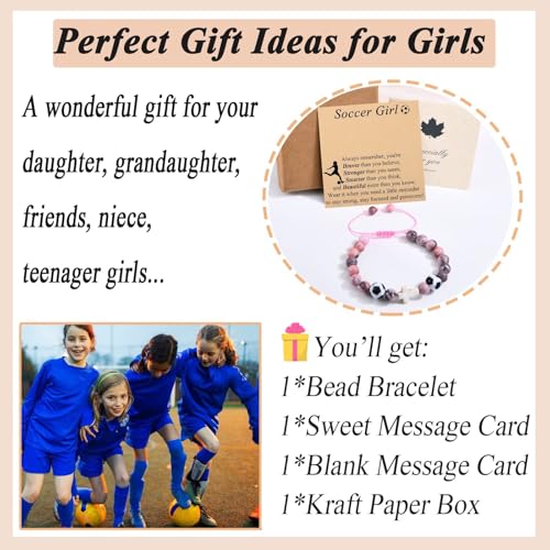 Image of Softball Volleyball Basketball Soccer Gifts for Girls Bracelets for Teen Girls Team Gifts Birthday /Christmas /Graduation Gifts