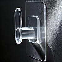 DELITON Adhesive Hooks - 4 Pack Towel/Coat Hooks