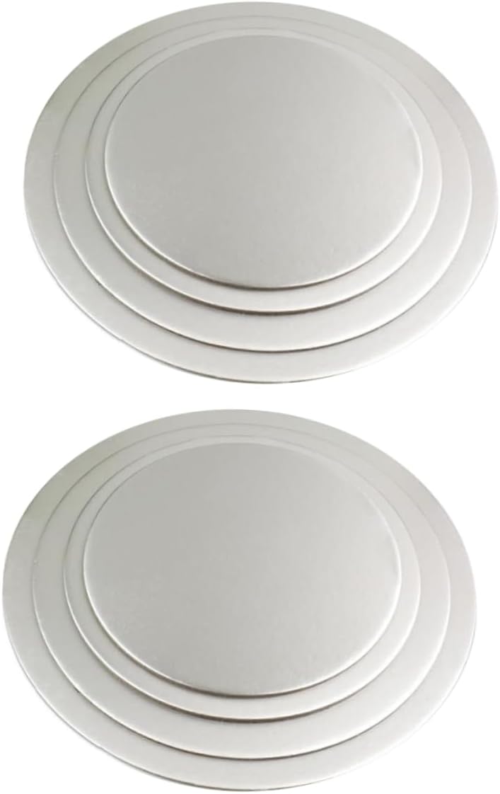 8Pcs Round Cake Boards Tray Premium Paper Dessert Bases in Reusable Cake Circles for Wedding Birthday Mousse Serving and DIY Decoration