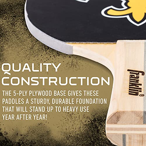 image for Franklin Sports New Orleans Saints Table Tennis Paddle - NFL Team Tabl