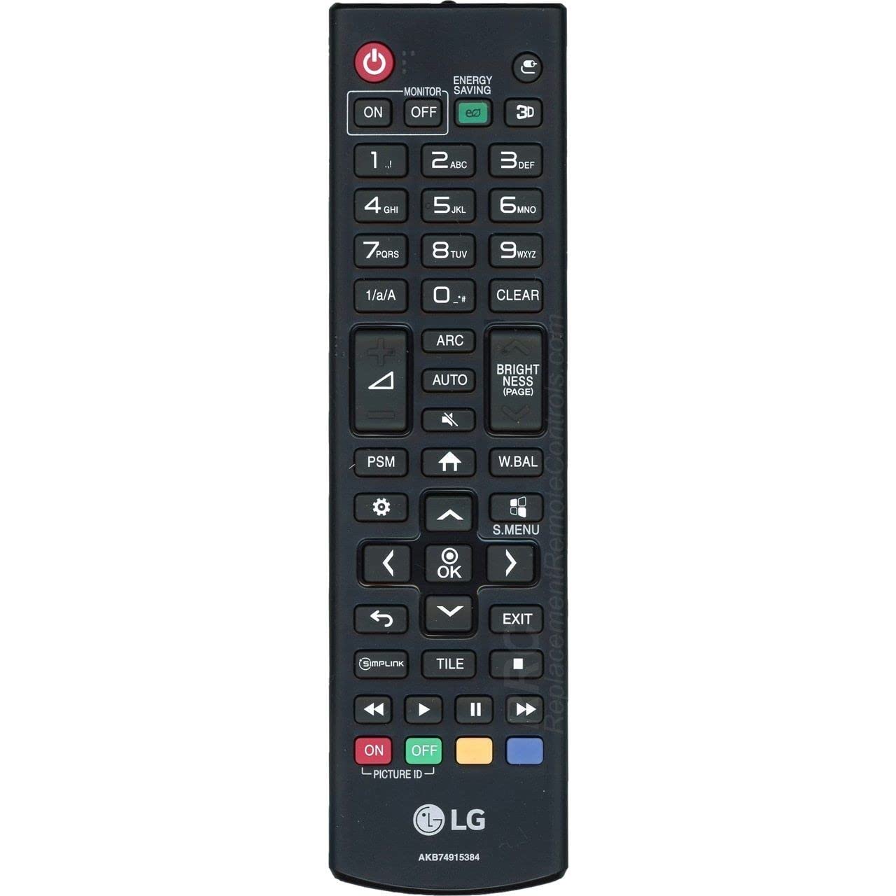 Télécommande LG Modèle AK874915384 - Neuve (ouverte Mais Jamais Utilisée)