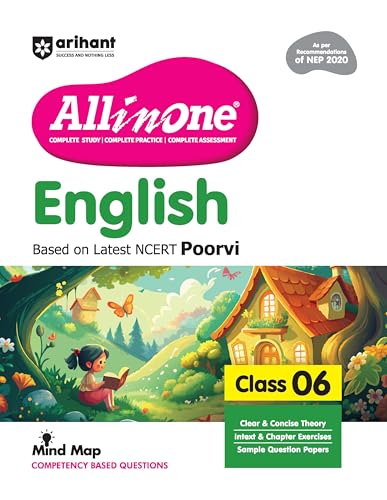 Image of All In One English Class 6th Based On NCERT For CBSE Exams 2025 | Mind map | All type of Questions, MCQs, Extract Based, VSA, SA & LA